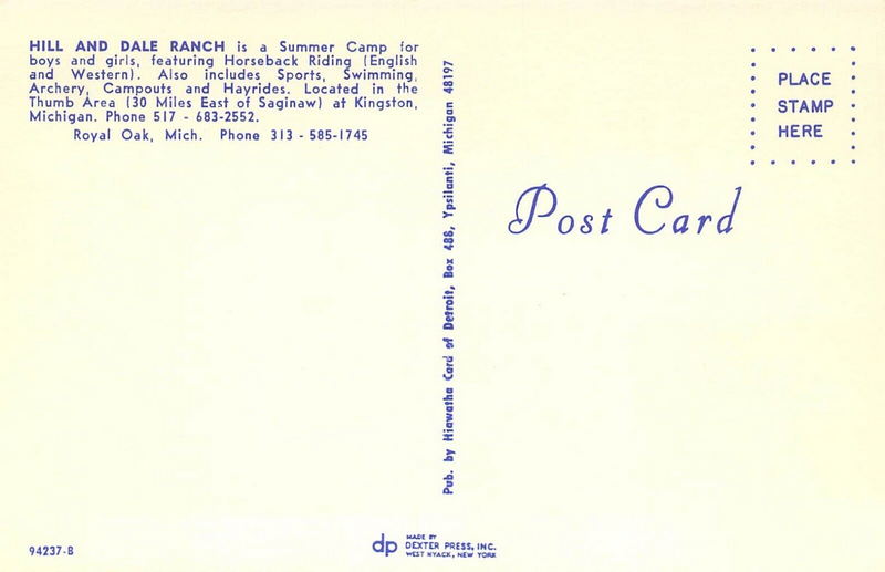 Hill and Dale Ranch - 1964 Postcard (newer photo)